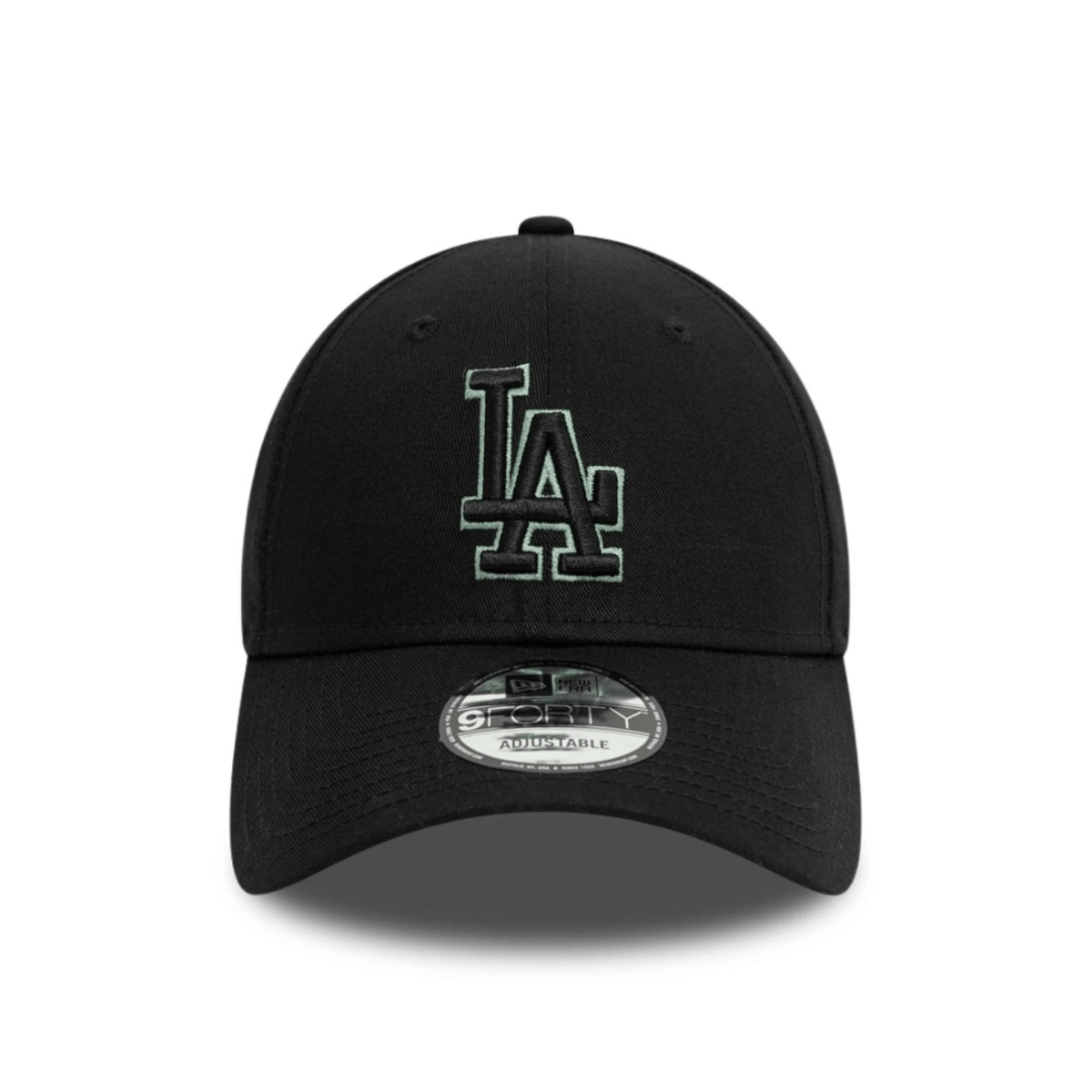 New Era LA Dodgers MLB Team Outline Black 9FORTY Adjustable Cap