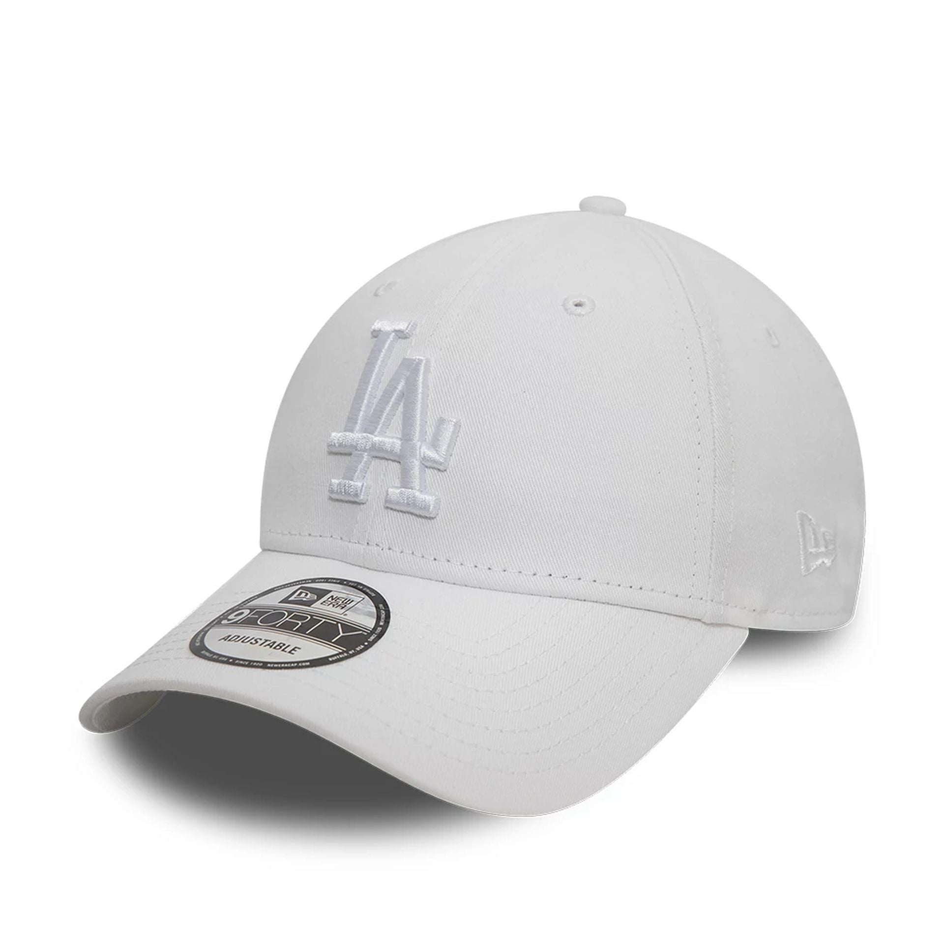 New Era LA Dodgers League Essential White 9FORTY Adjustable Cap - Cap On