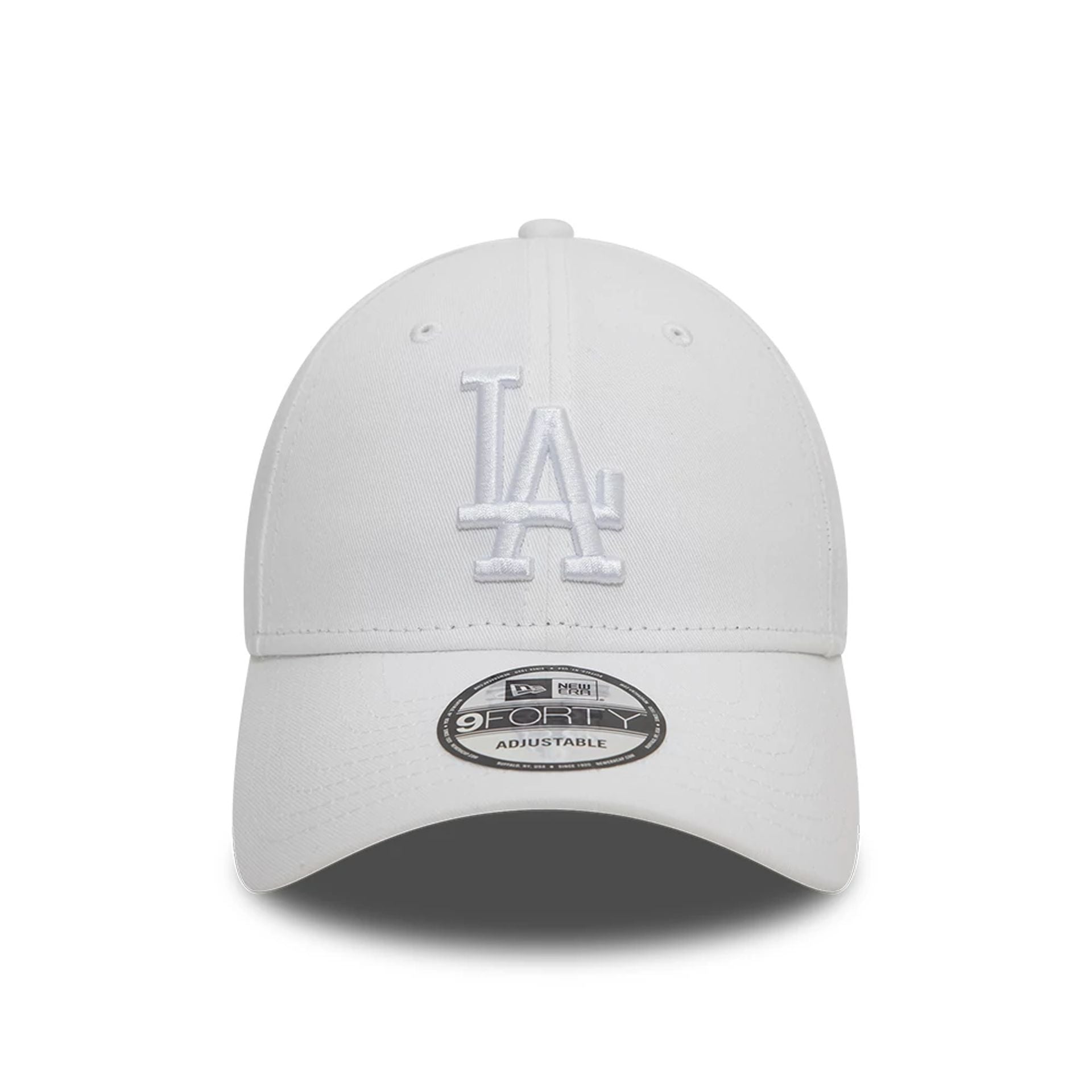 New Era LA Dodgers League Essential White 9FORTY Adjustable Cap - Cap On
