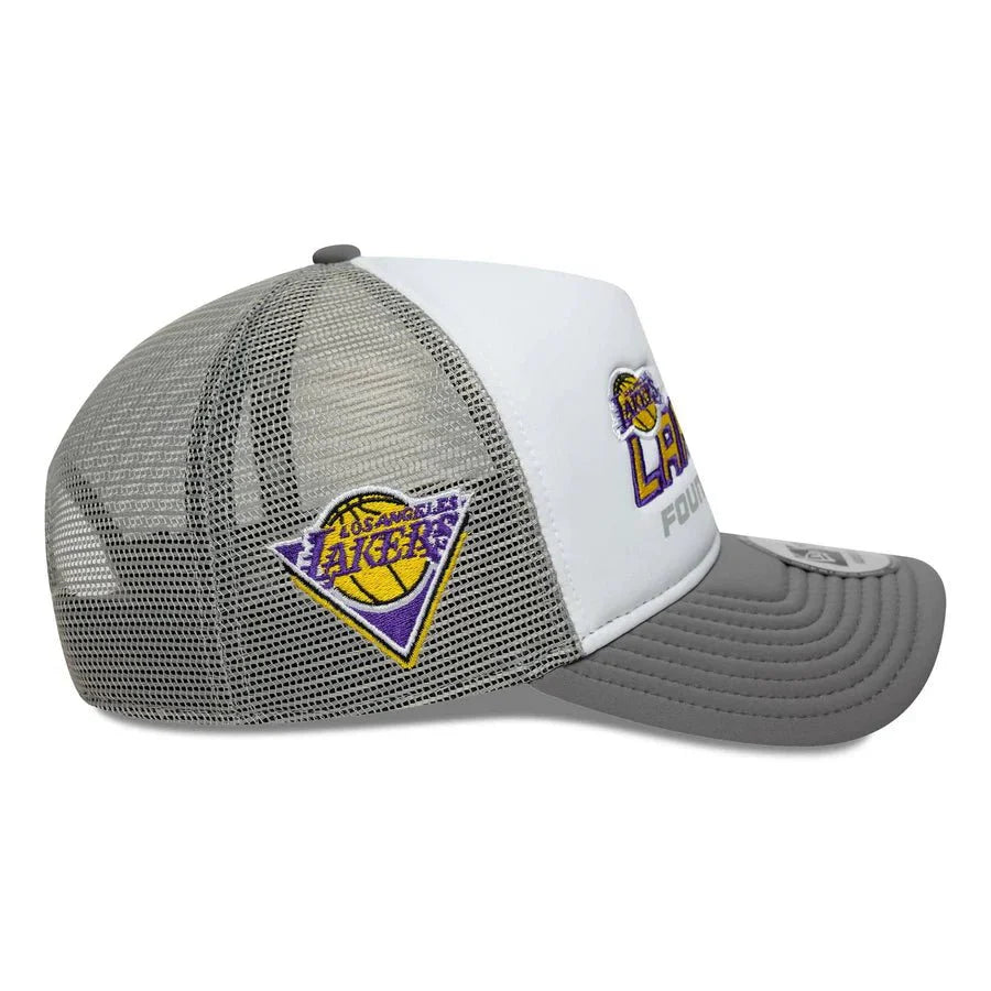 New Era NBA Graphic LA Lakers Grey 9FORTY A-Frame Trucker Cap