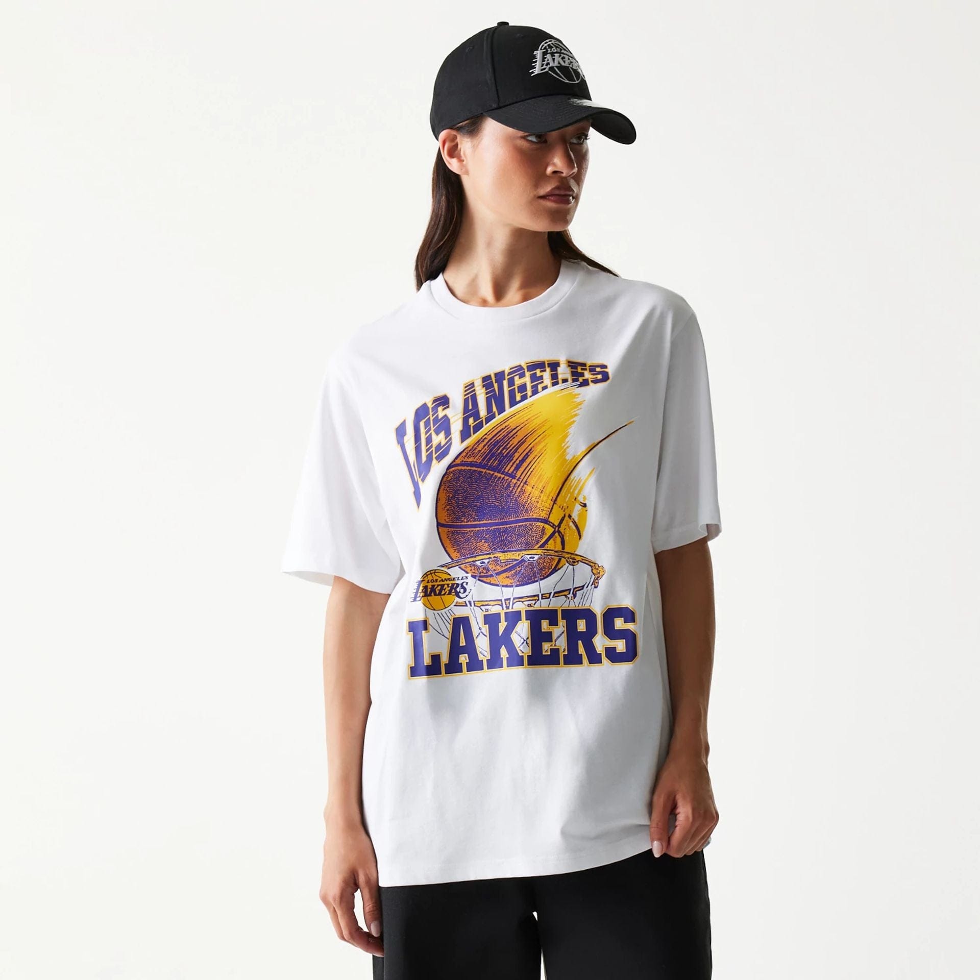 NEW ERA Los Angeles Lakers Nba Ball Graphic Regular T-Shirt