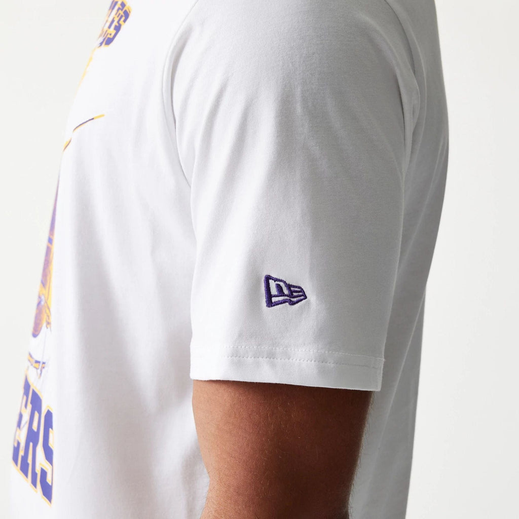 NEW ERA Los Angeles Lakers Nba Ball Graphic Regular T-Shirt