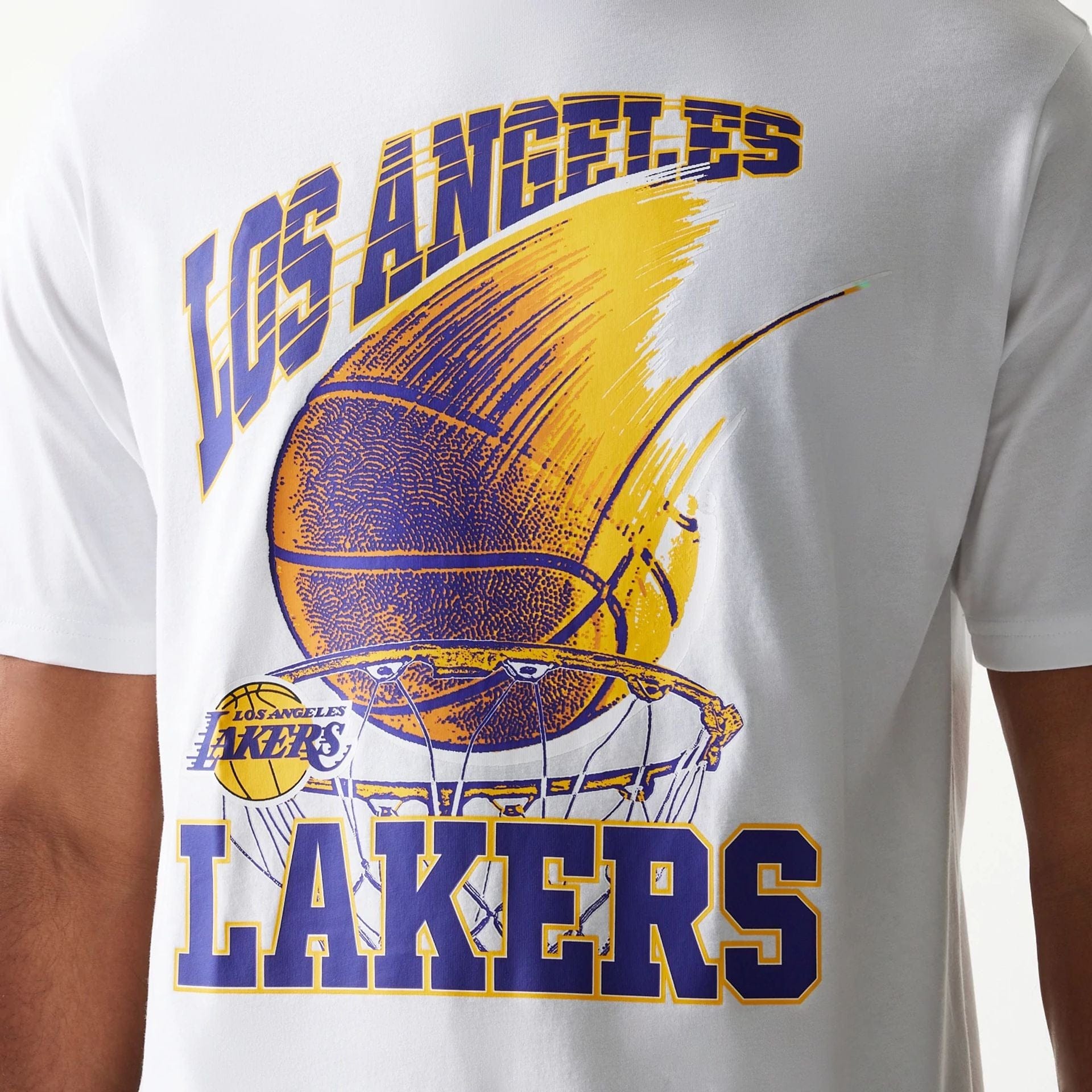 NEW ERA Los Angeles Lakers Nba Ball Graphic Regular T-Shirt