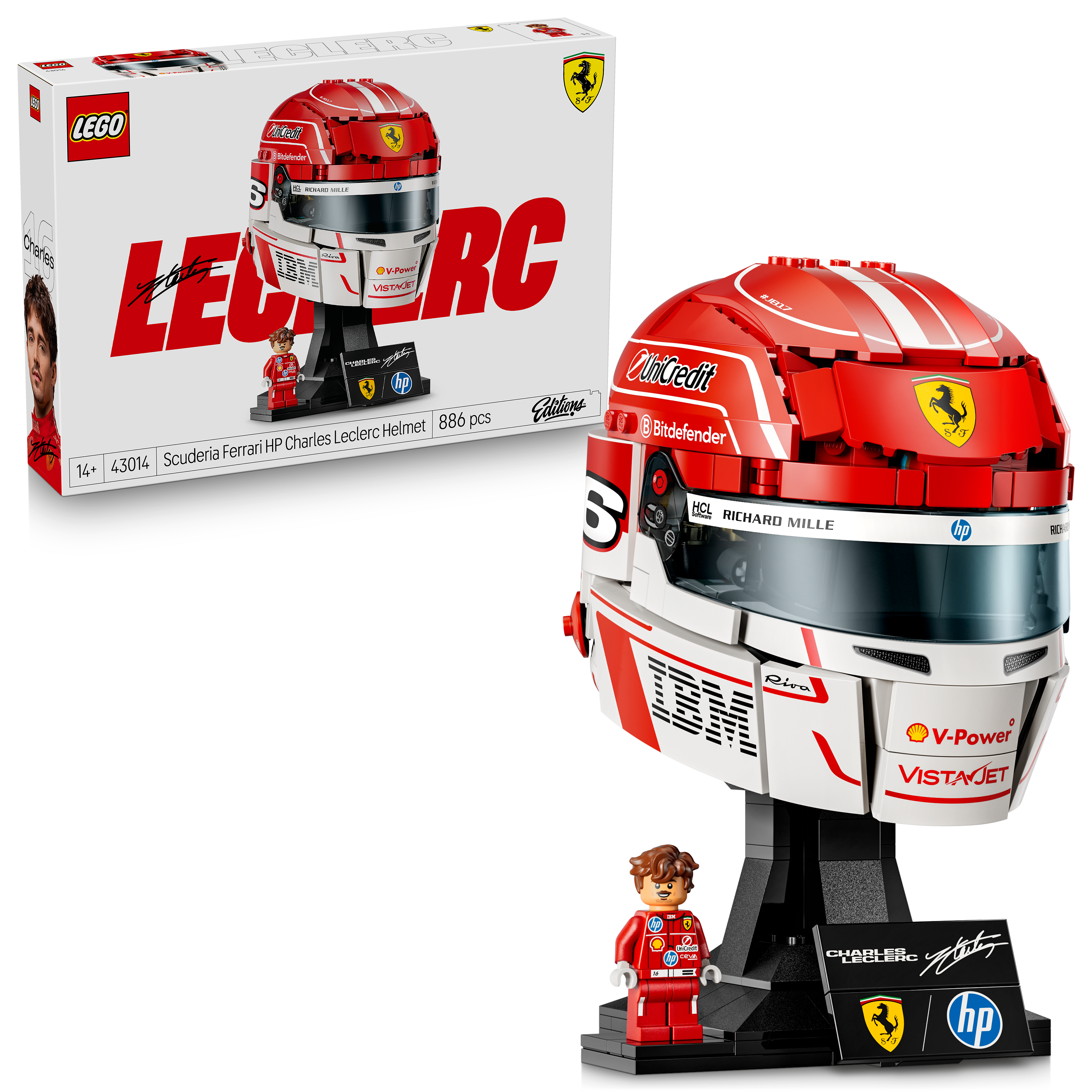 Scuderia Ferrari F1 LEGO® Charles Leclerc Helmet Set