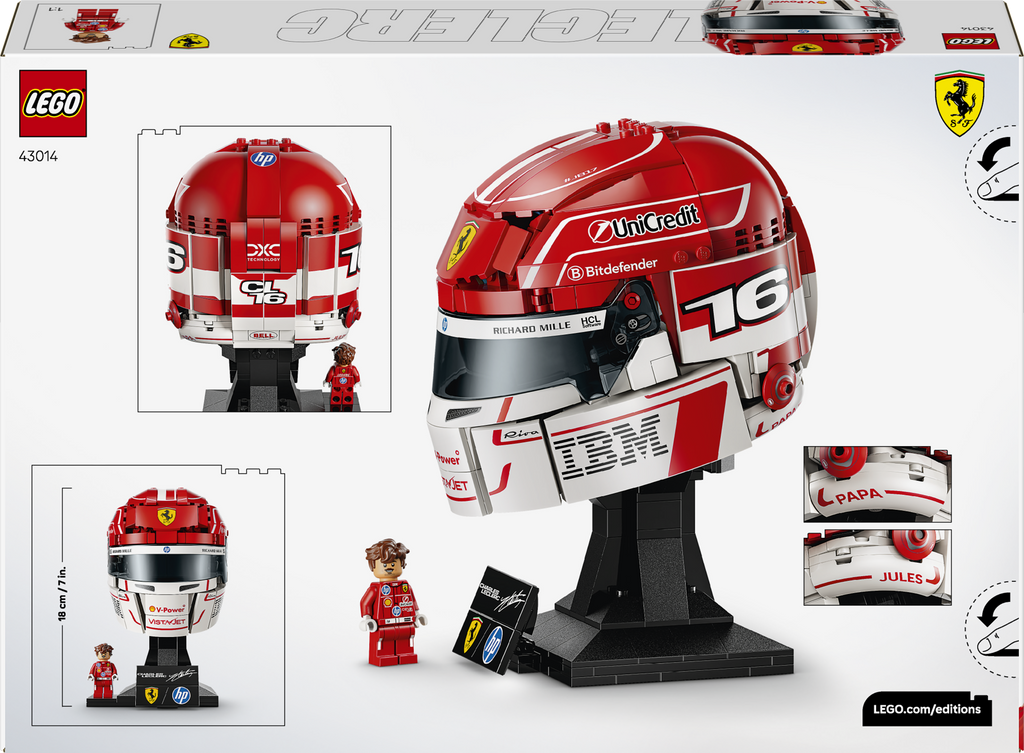 Scuderia Ferrari F1 LEGO® Charles Leclerc Helmet Set