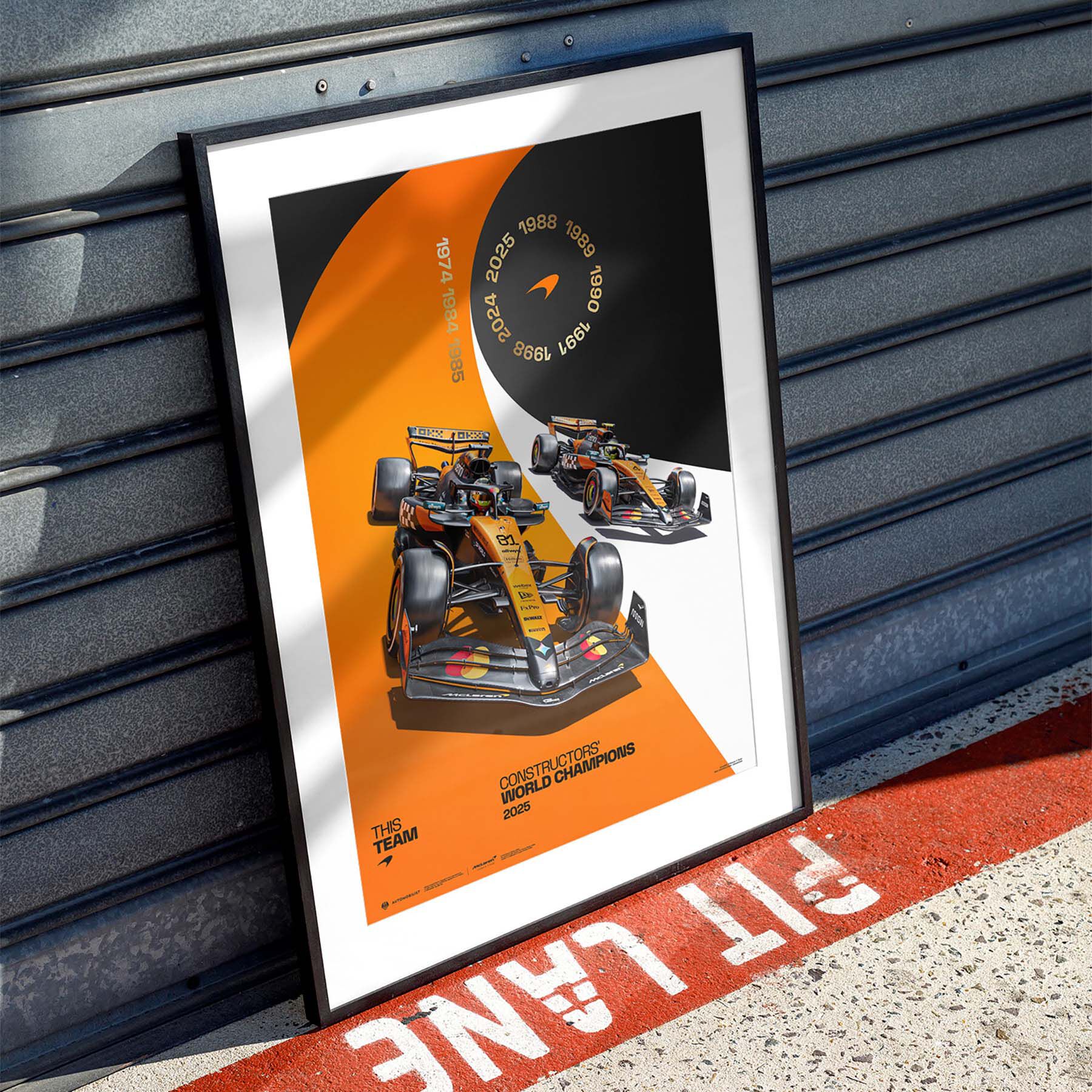 McLaren F1 2025 Constructors’ World Champions Official Poster