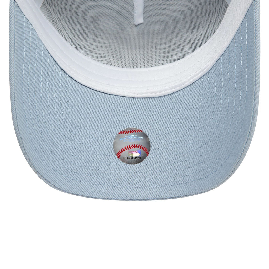 New Era LA Dodgers League Essential Pastel Blue 9FORTY A-Frame Trucker Adjustable Cap - Cap On