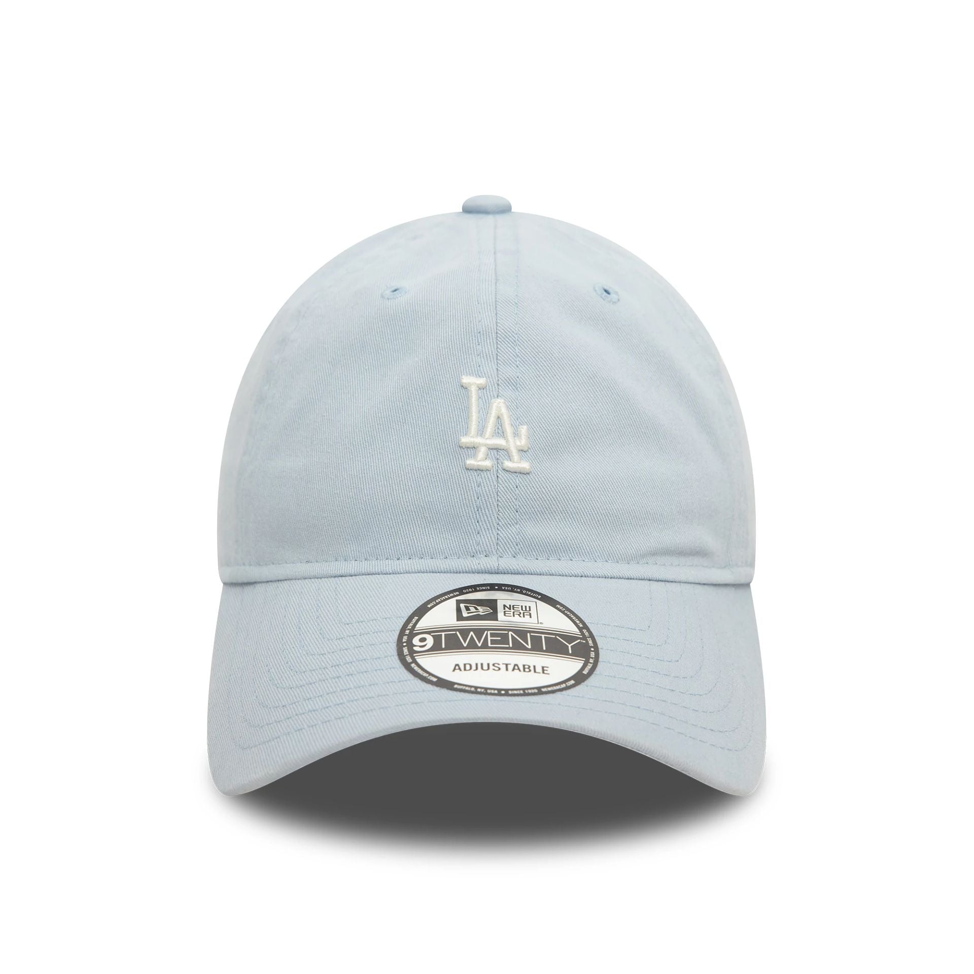 New Era LA Dodgers Mini Washed Pastel Blue 9TWENTY Adjustable Cap - Cap On