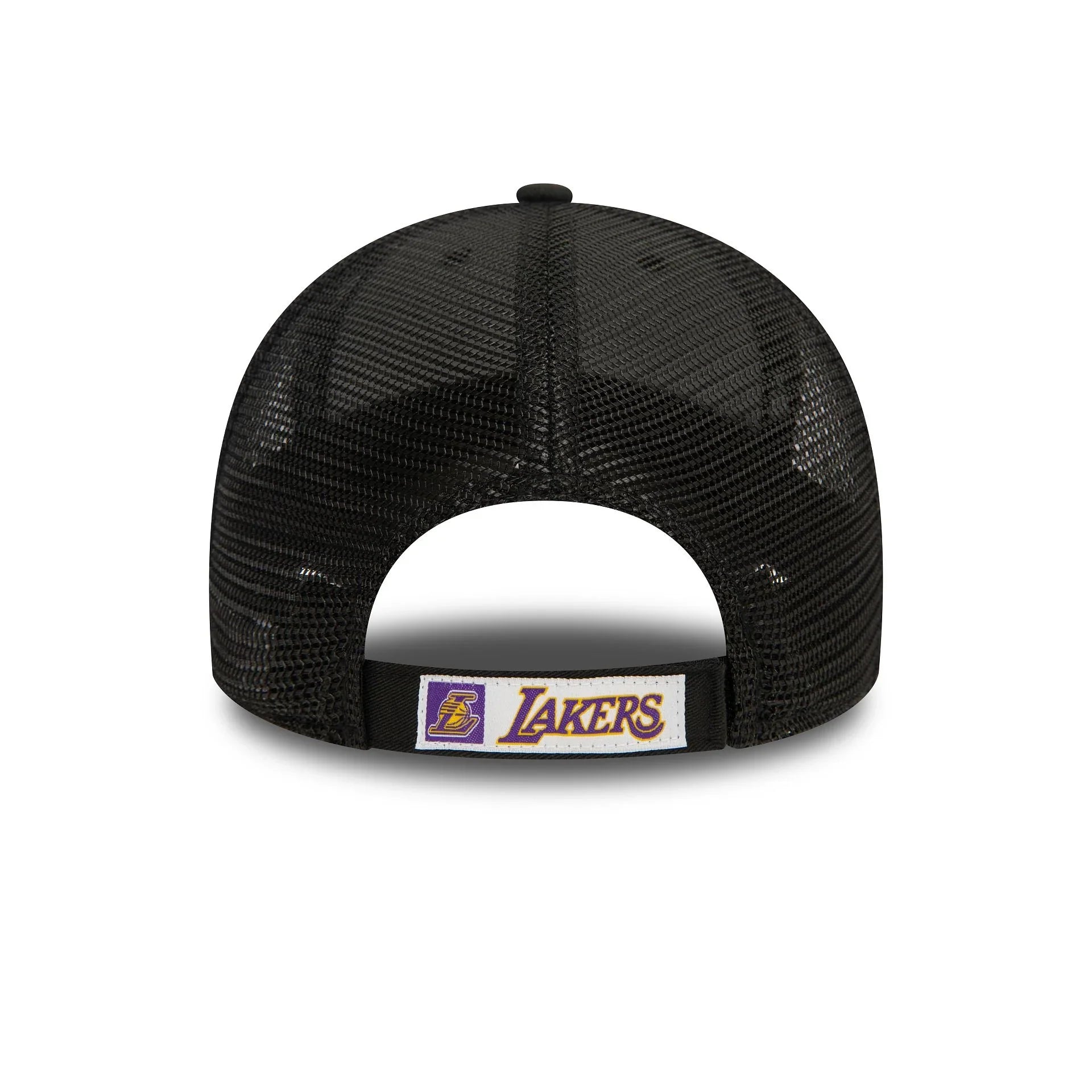 New Era LA Lakers Home Field Black 9FORTY Adjustable Trucker Cap - Cap On