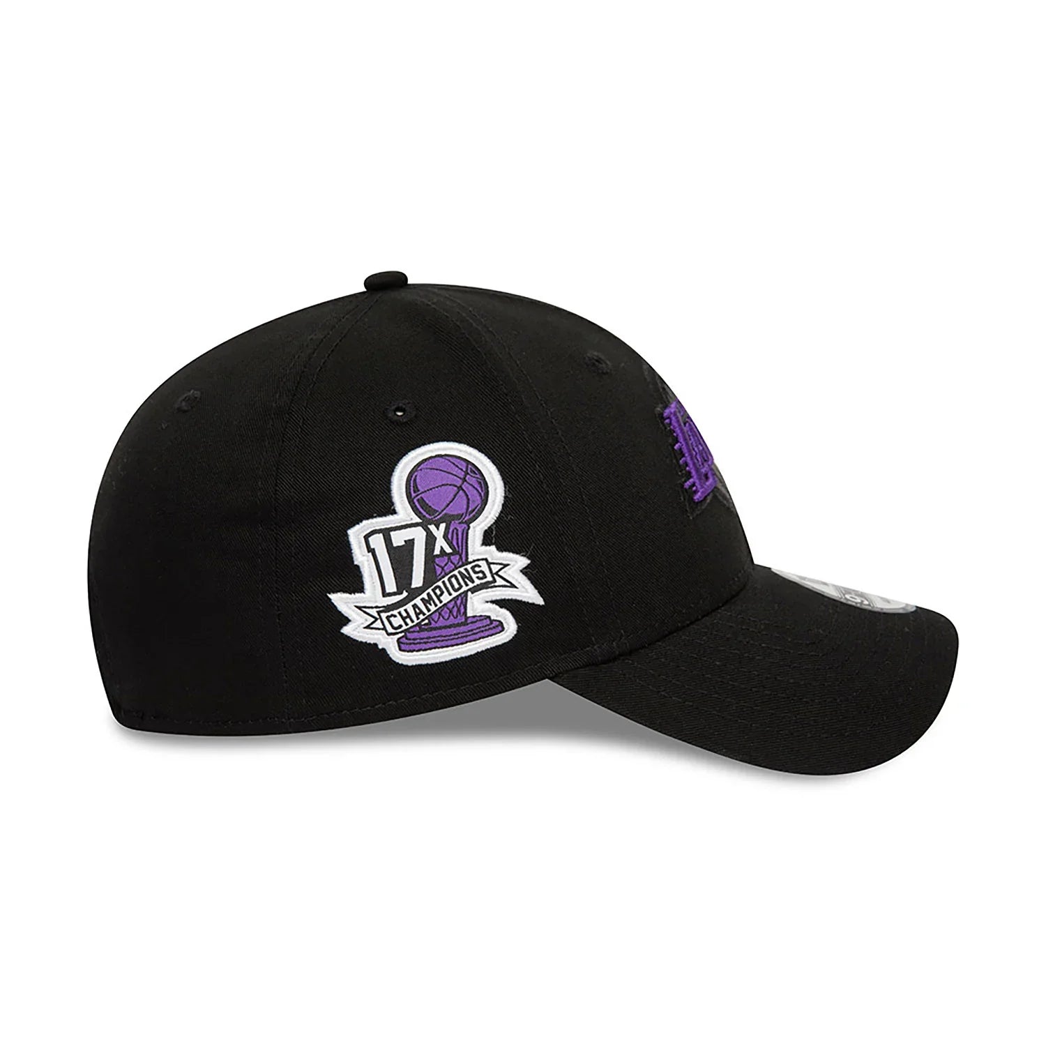 New Era LA Lakers NBA Side Patch Black 9FORTY Adjustable Cap - Cap On