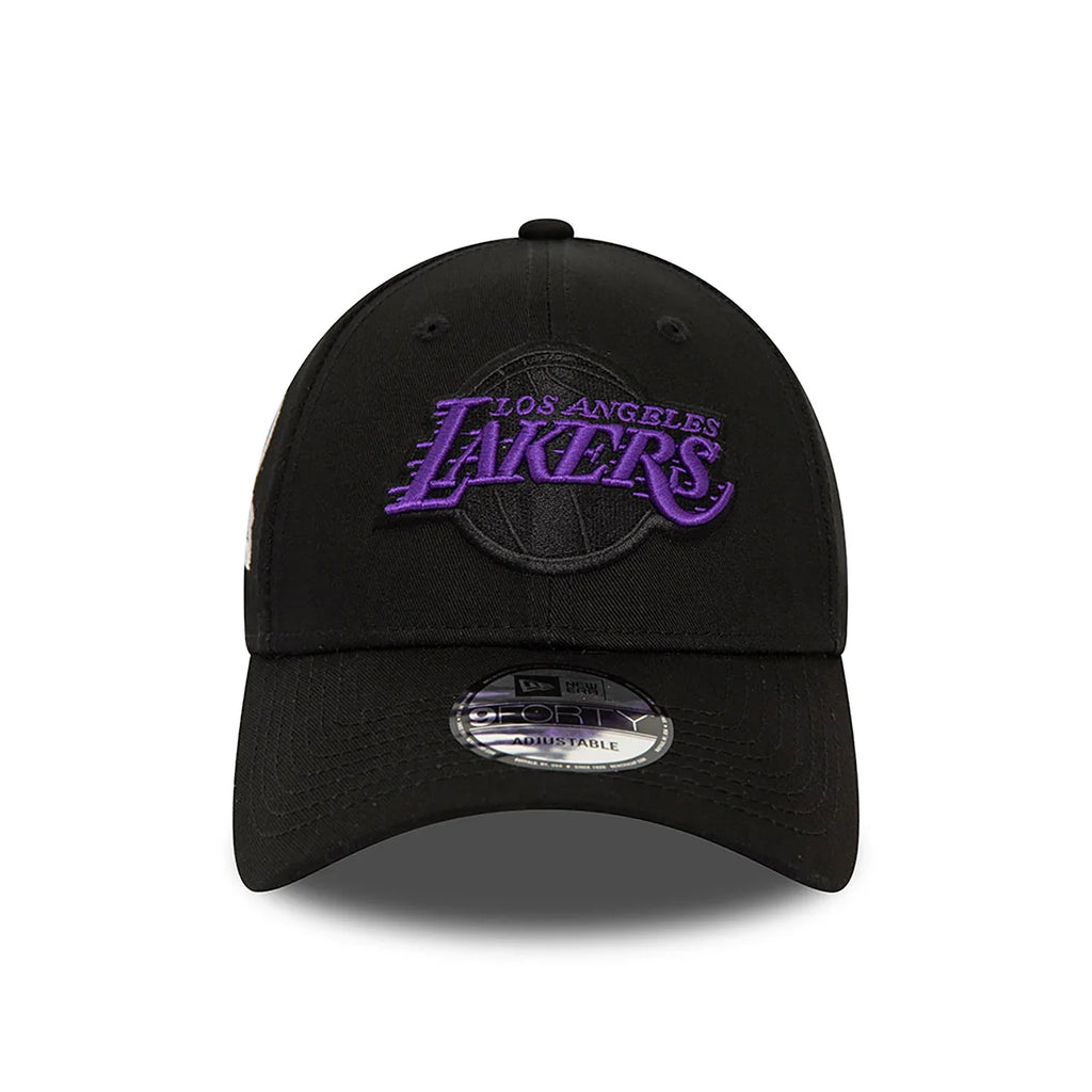 New Era LA Lakers NBA Side Patch Black 9FORTY Adjustable Cap - Cap On