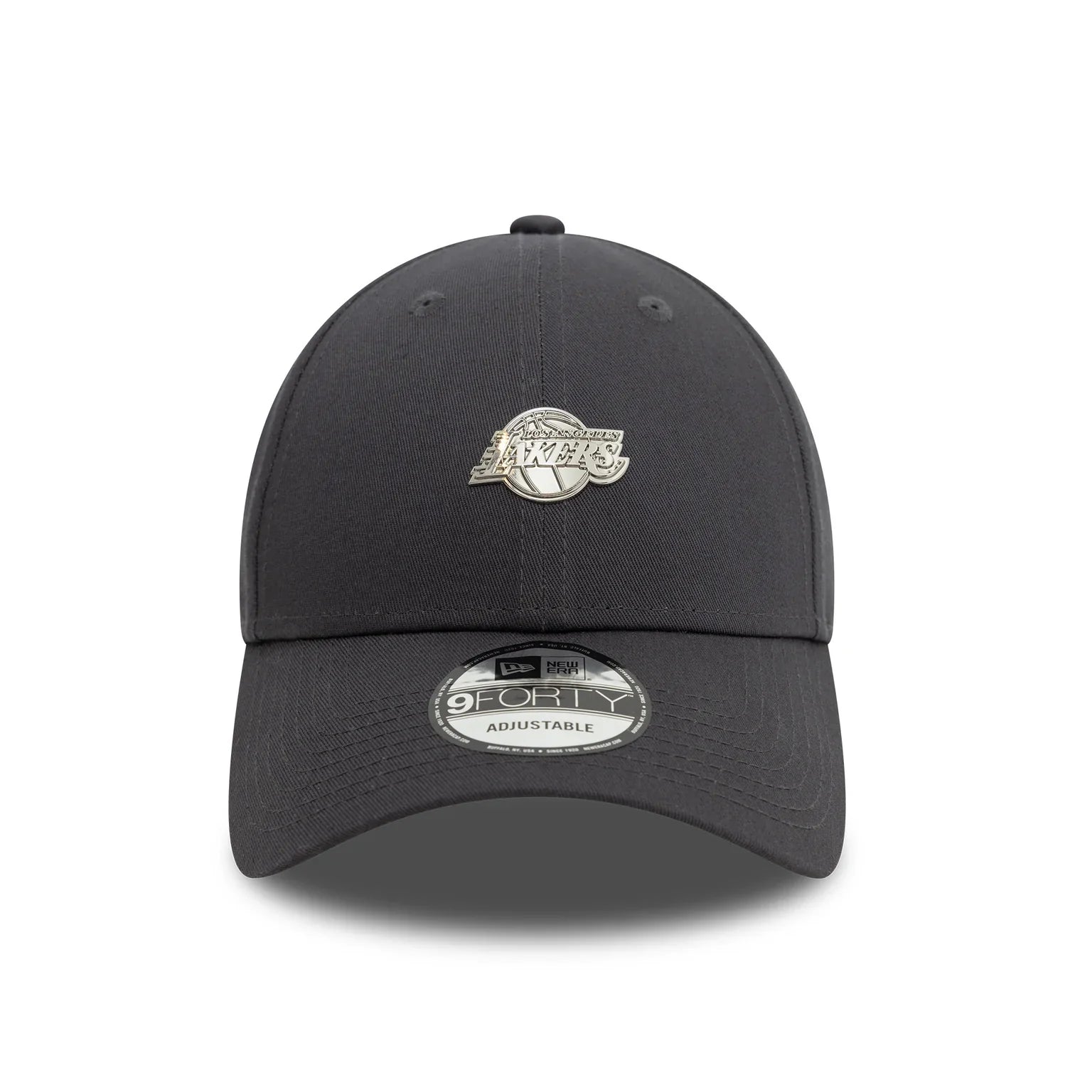 New Era Los Angeles Lakers 9FORTY Metallic Pin Graphite Cap - Cap On