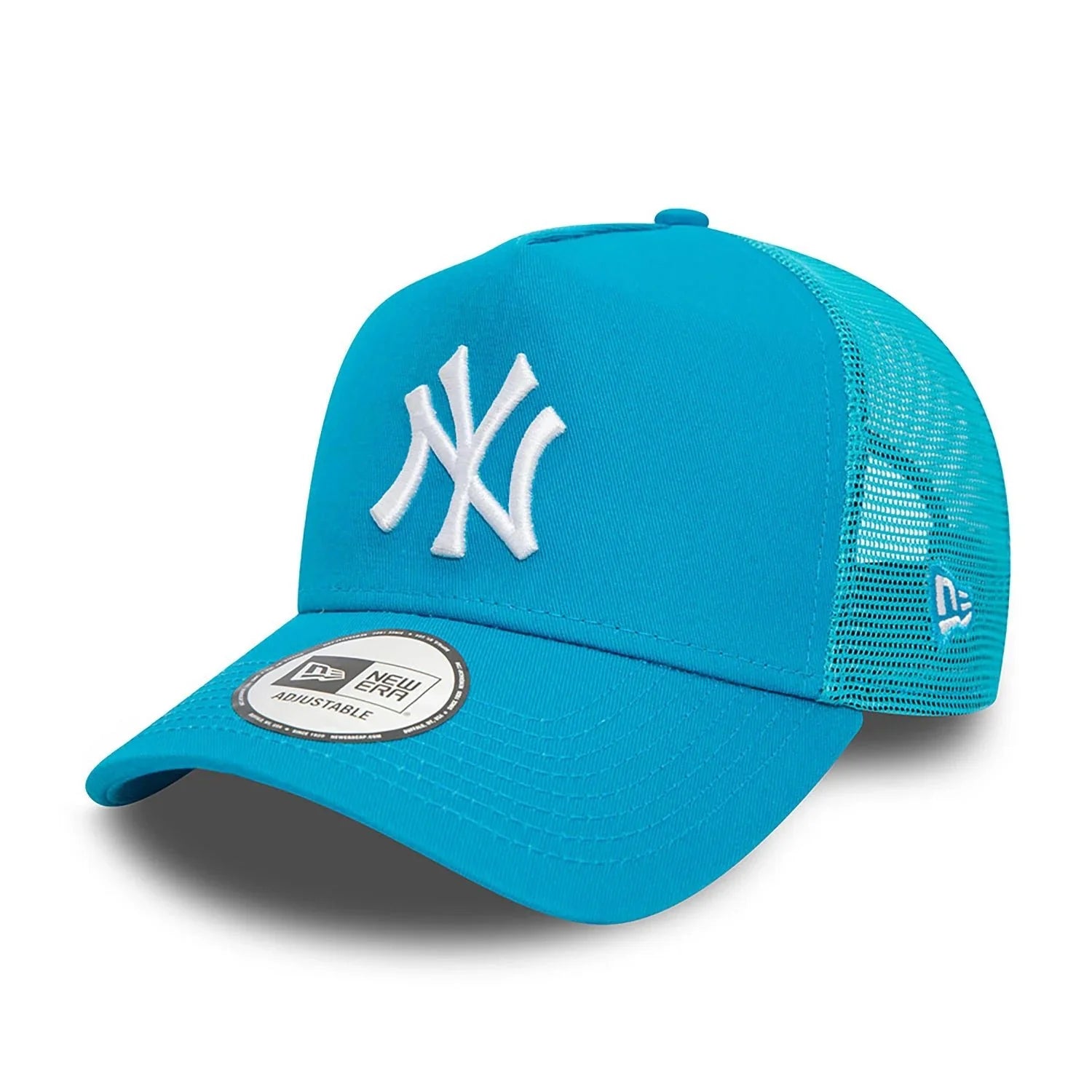 New Era New York Yankees League Essential Blue A-Frame Trucker Cap - Cap On