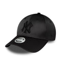 New Era New York Yankees Women's Satin Black 9FORTY Adjustable Cap - Cap On