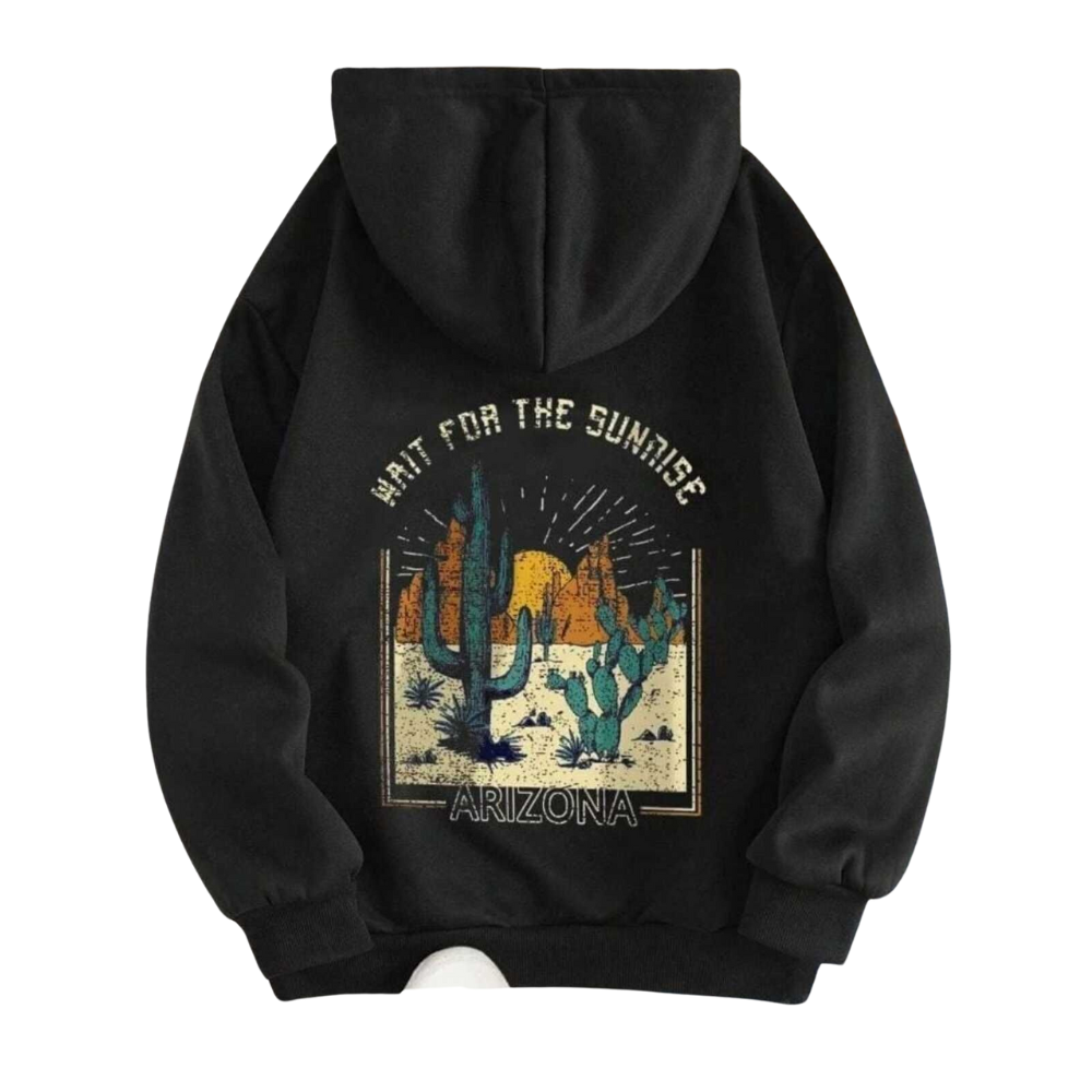 OUTDOORS Printed Oversize Unisex Sweatshirt Hoodie - Cap On