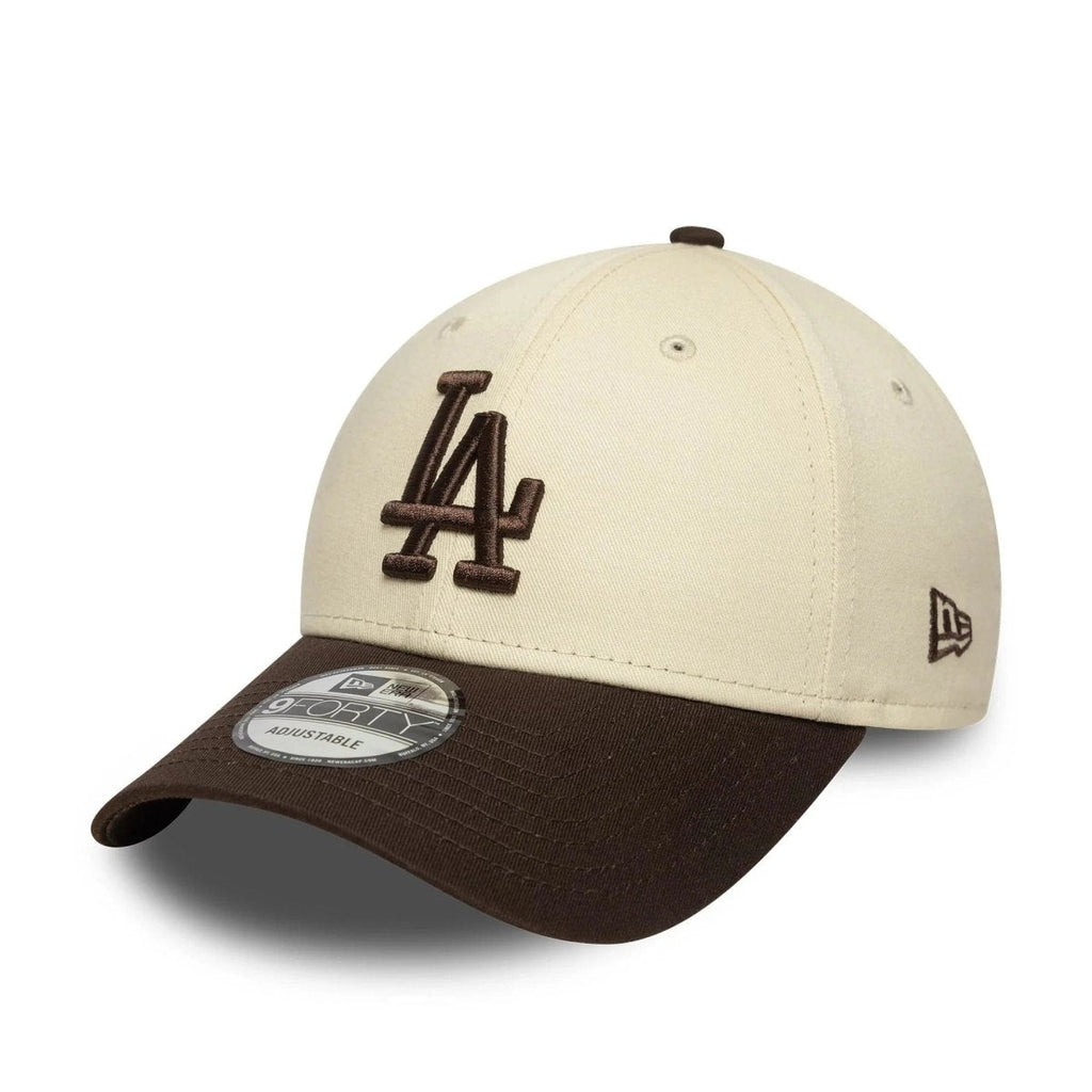 قبعة New Era LA Dodgers MLB Sidepatch Cream 9FORTY القابلة للتعديل