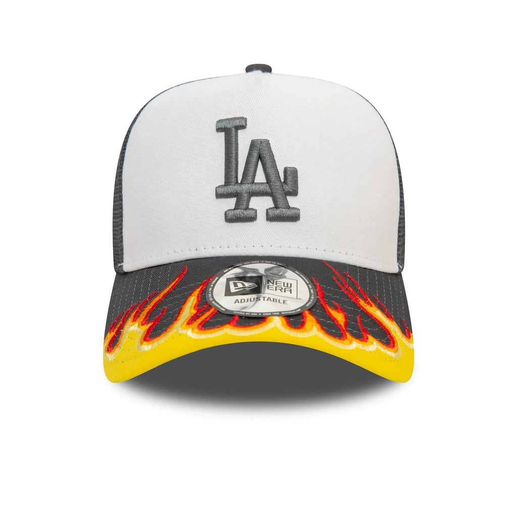 New Era Los Angeles Dodgers E-Frame MLB Flame White/Black Trucker Cap