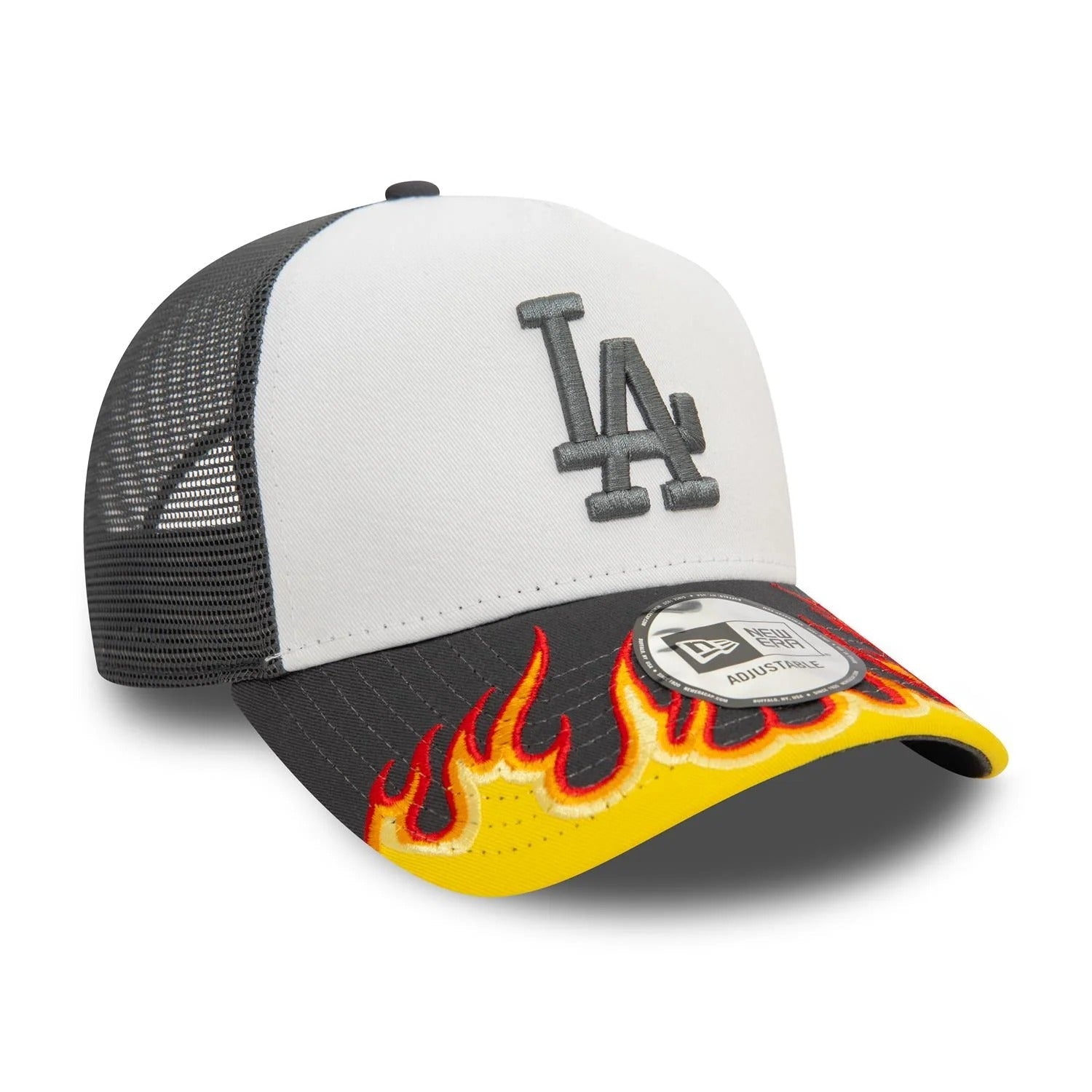 New Era Los Angeles Dodgers E-Frame MLB Flame White/Black Trucker Cap