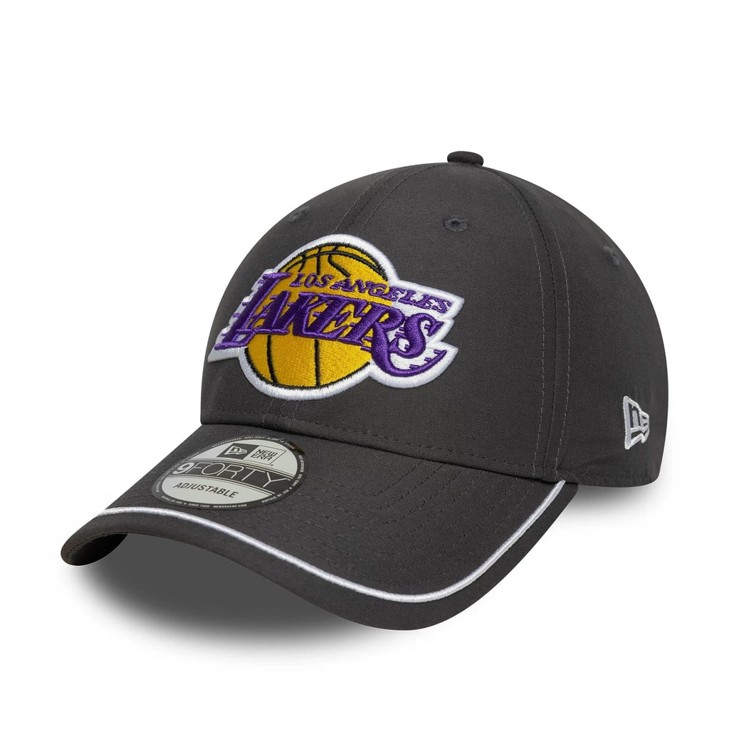 New Era LA Lakers NBA Piping Dark Grey 9FORTY Adjustable Cap