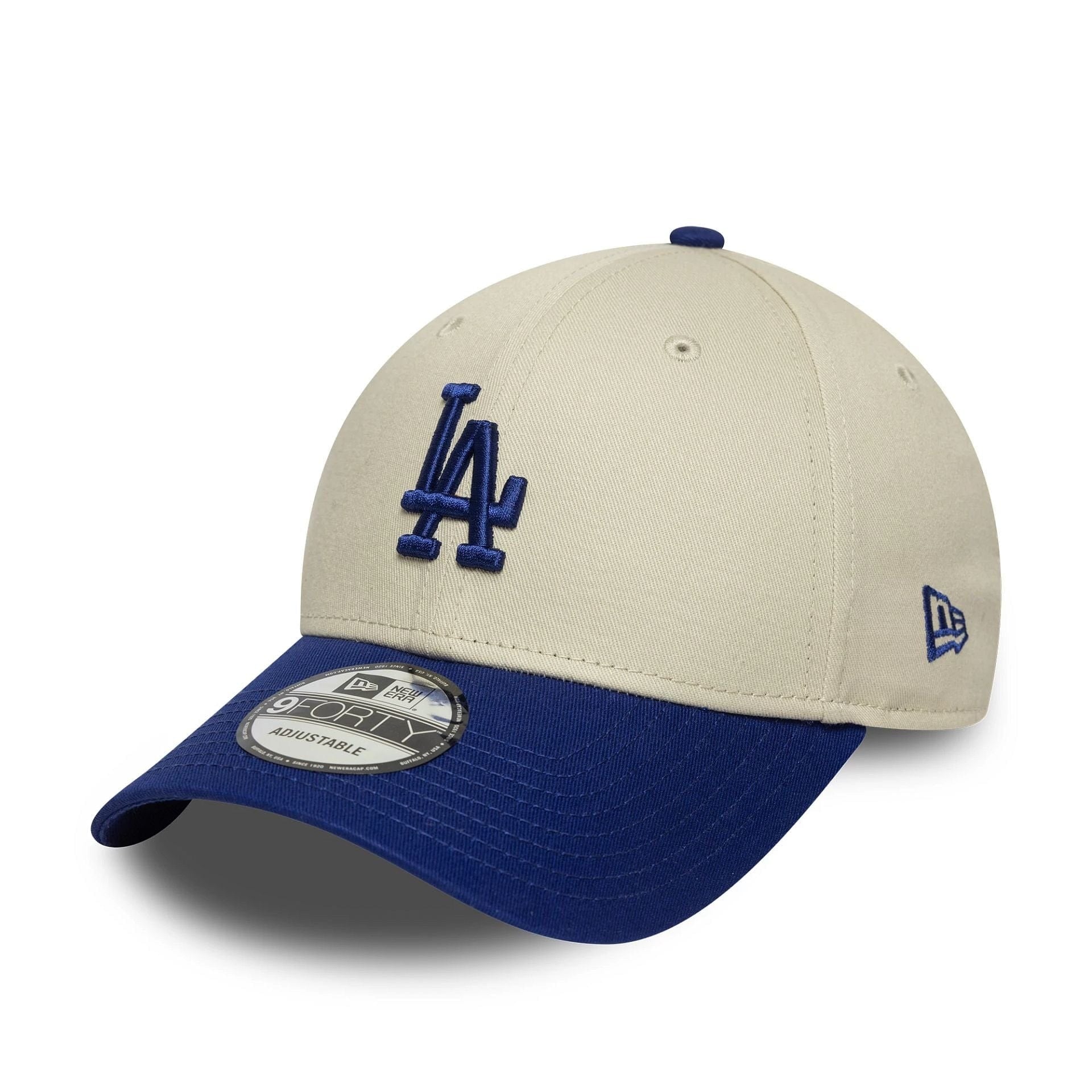 New Era LA Dodgers MLB Colour Block Cream 9FORTY Adjustable Cap