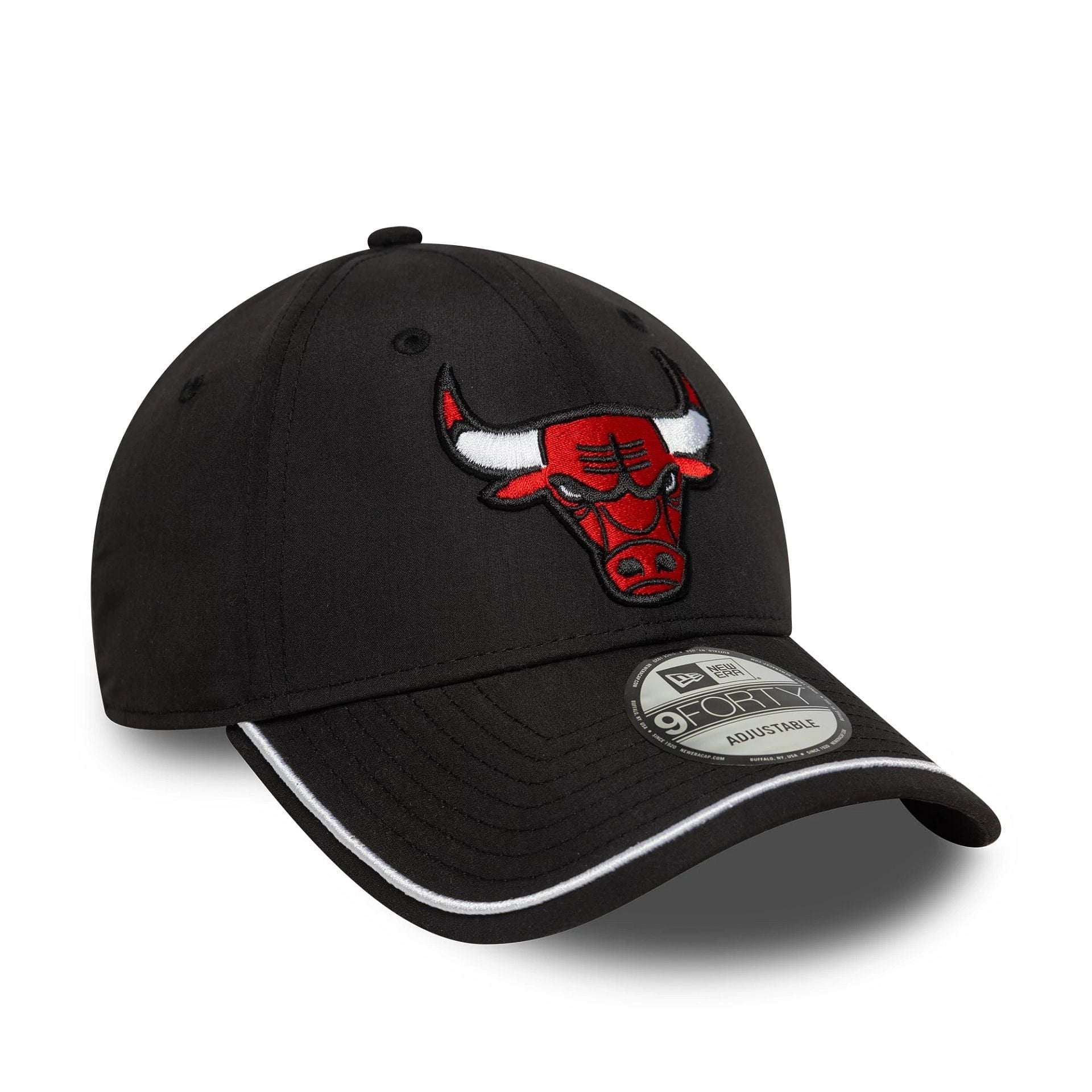 New Era Chicago Bulls NBA Piping Black 9FORTY Adjustable Cap