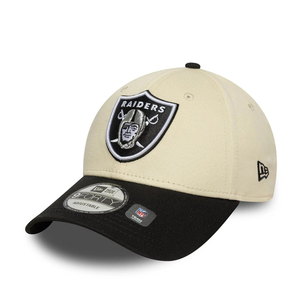 New Era Las Vegas Raiders NFL Wordmark Cream 9FORTY Adjustable Cap