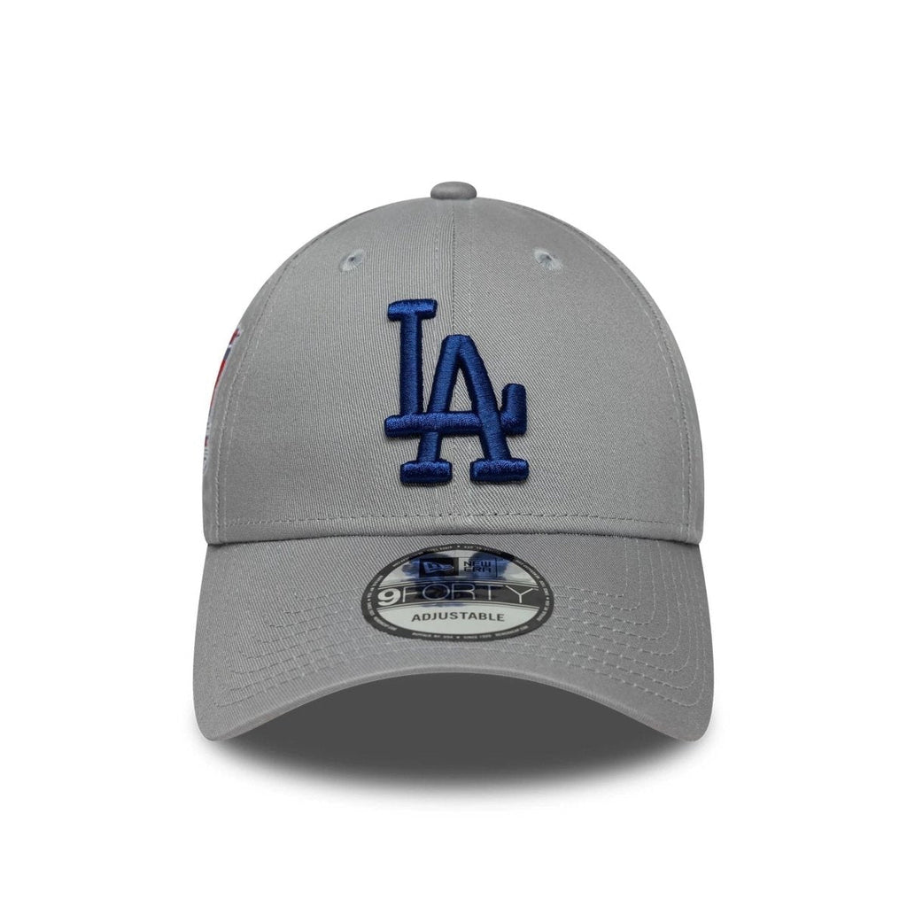 New Era LA Dodgers MLB Side Patch Grey 9FORTY Adjustable Cap