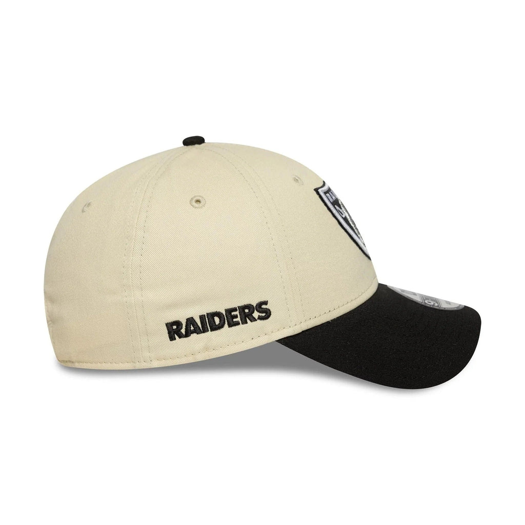 New Era Las Vegas Raiders NFL Wordmark Cream 9FORTY Adjustable Cap