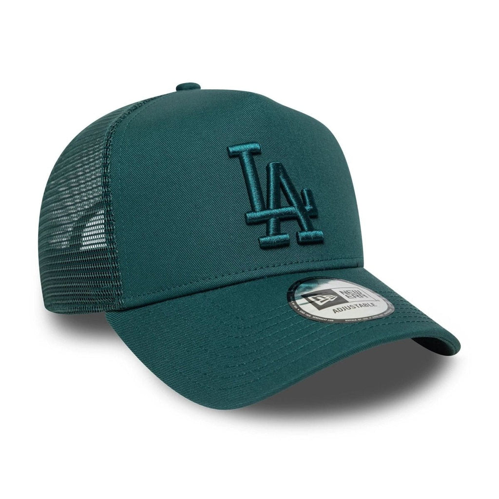 New Era LA Dodgers MLB League Essential Dark Green 9FORTY A-Frame Trucker Adjustable Cap