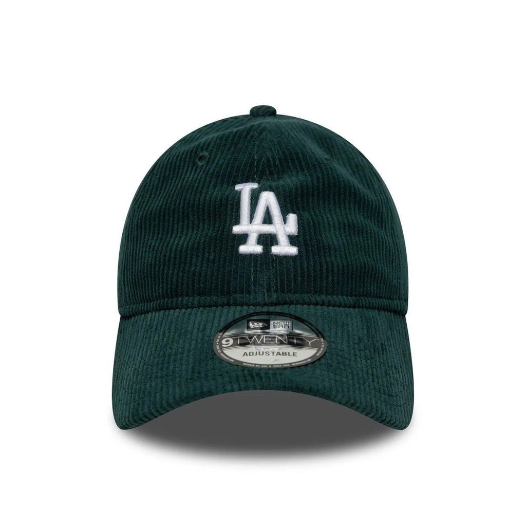 قبعة 9TWENTY قابلة للتعديل من New Era LA Dodgers MLB Cord باللون الأخضر الداكن