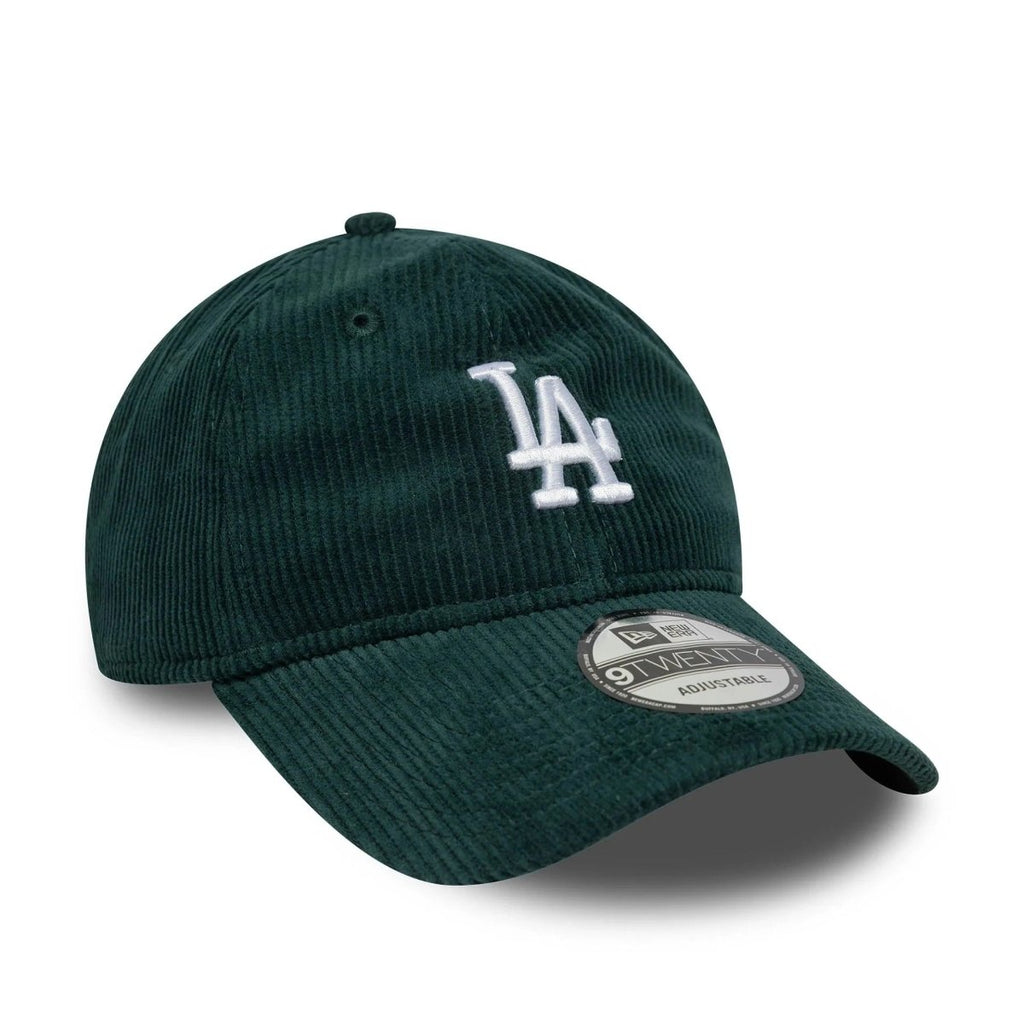 قبعة 9TWENTY قابلة للتعديل من New Era LA Dodgers MLB Cord باللون الأخضر الداكن