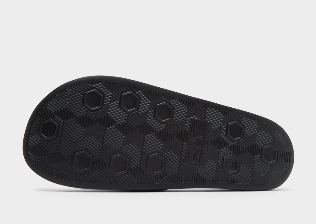 Black EA7 Emporio Armani Seaworld Slides Women's