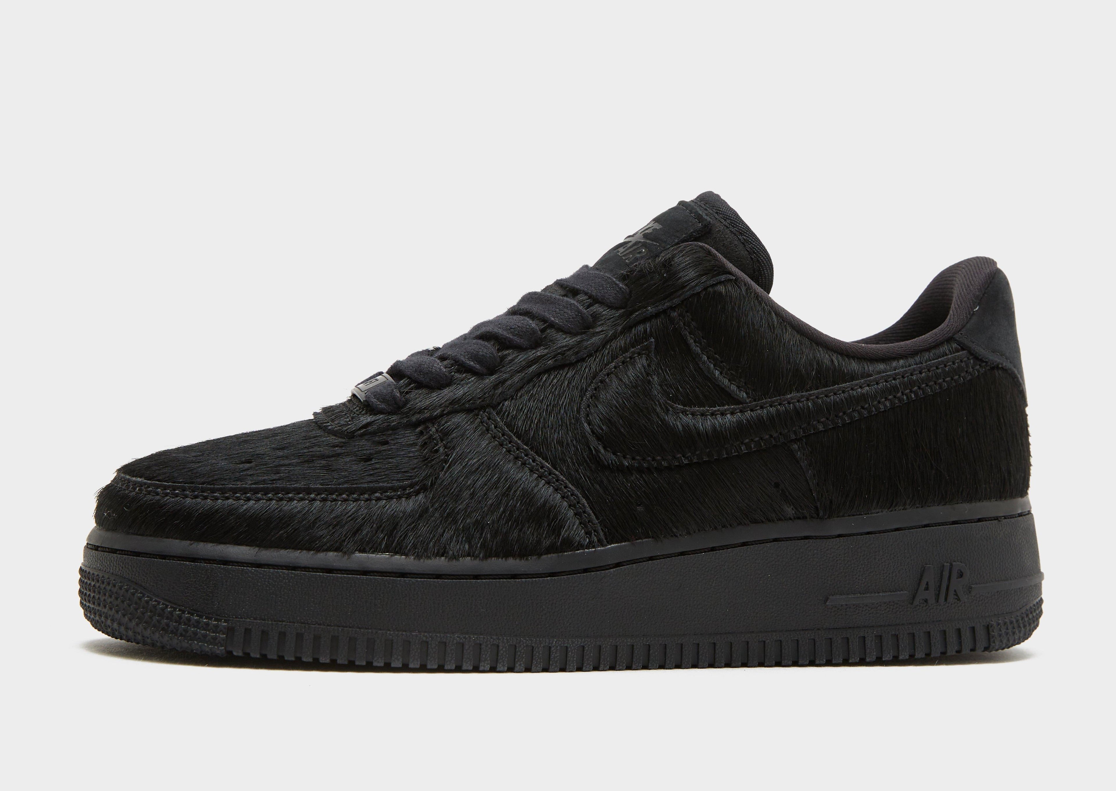 Nike Black Nike Air Force 1 Low Pony Hair Women's