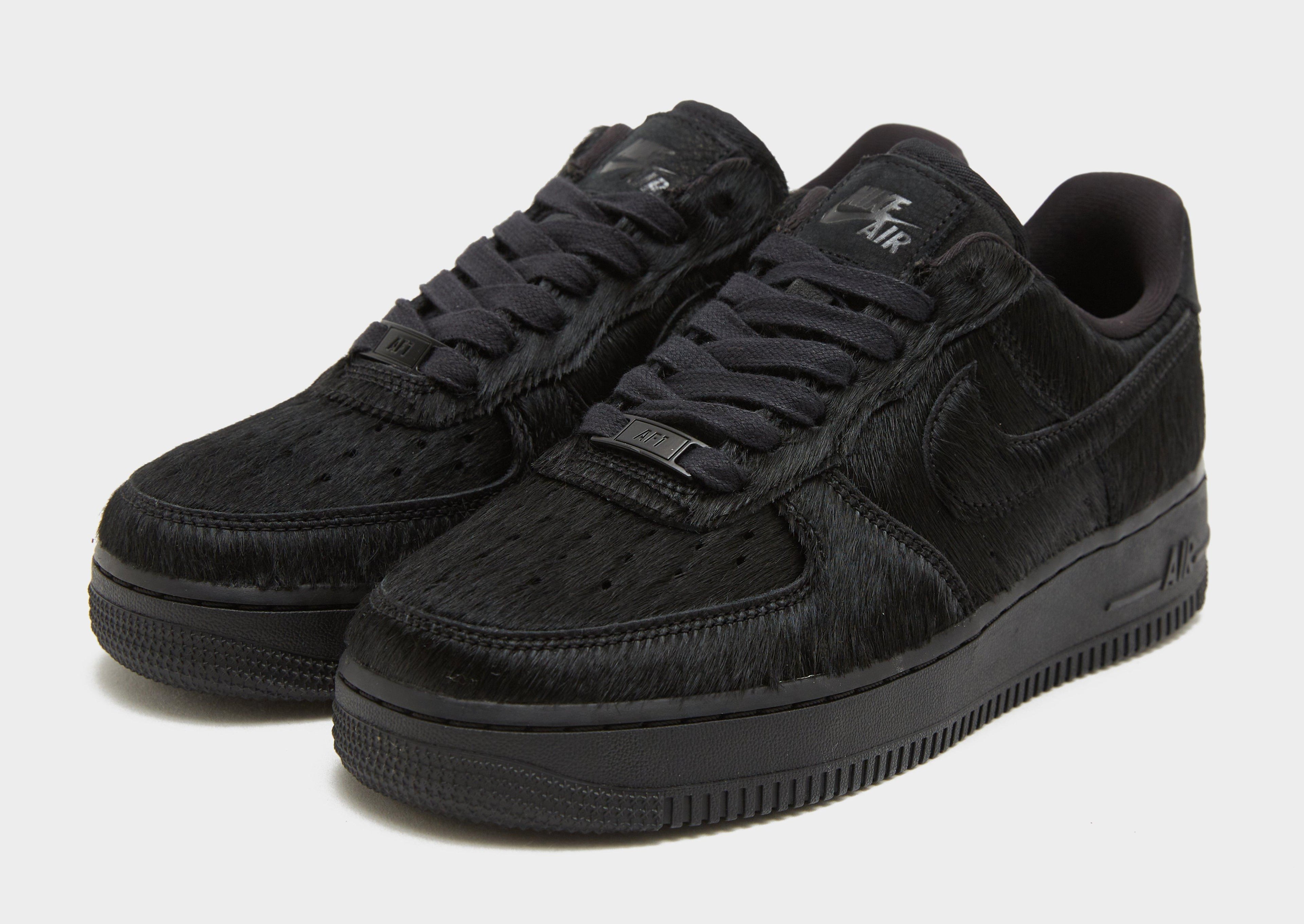 Nike Black Nike Air Force 1 Low Pony Hair Women's