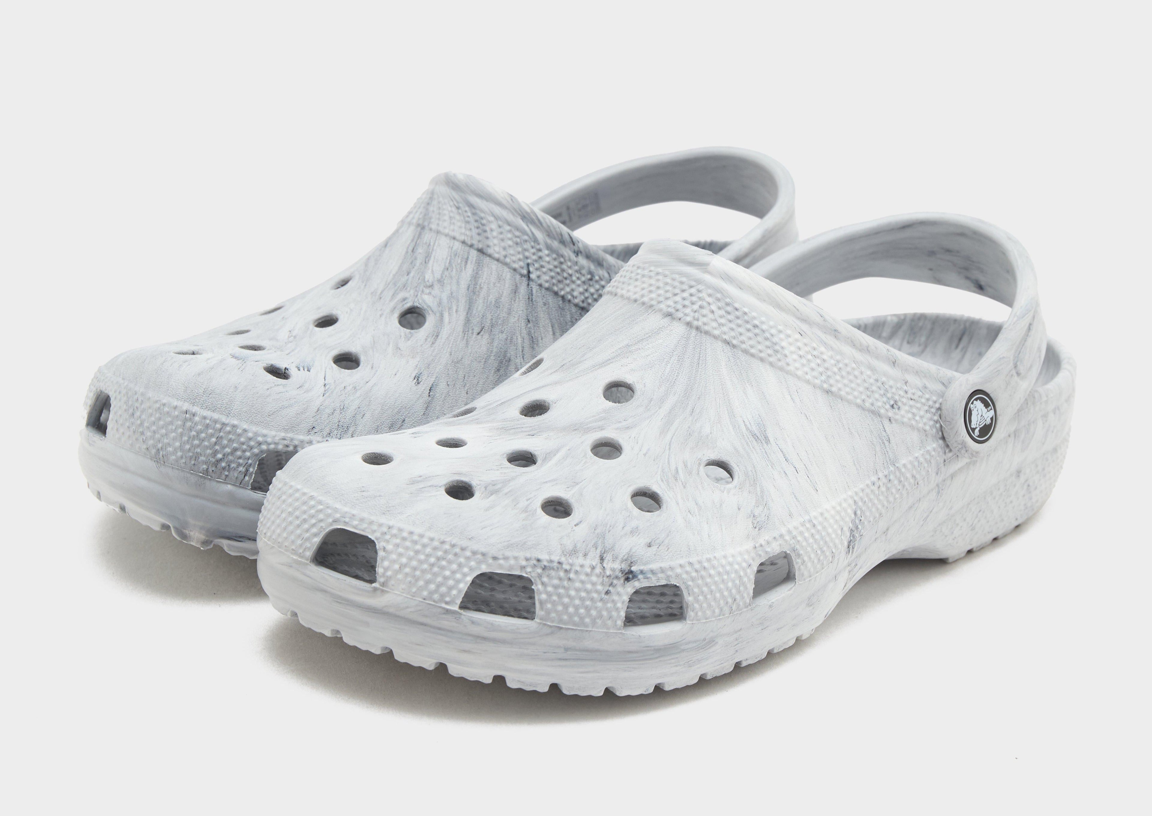 Grey Crocs Classic Clogs Marbled