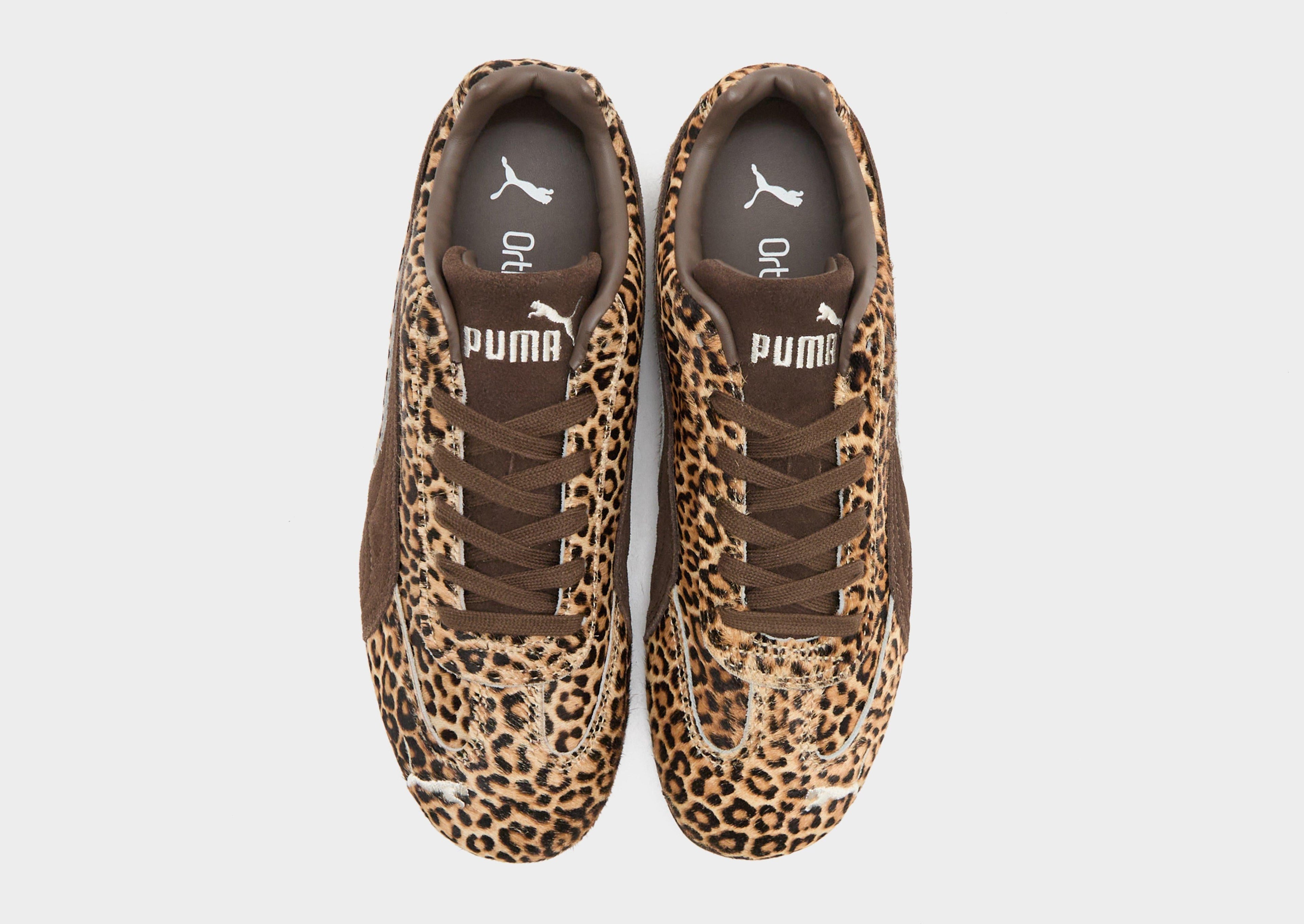 Puma Brown PUMA Speedcat Leopard Print Women's